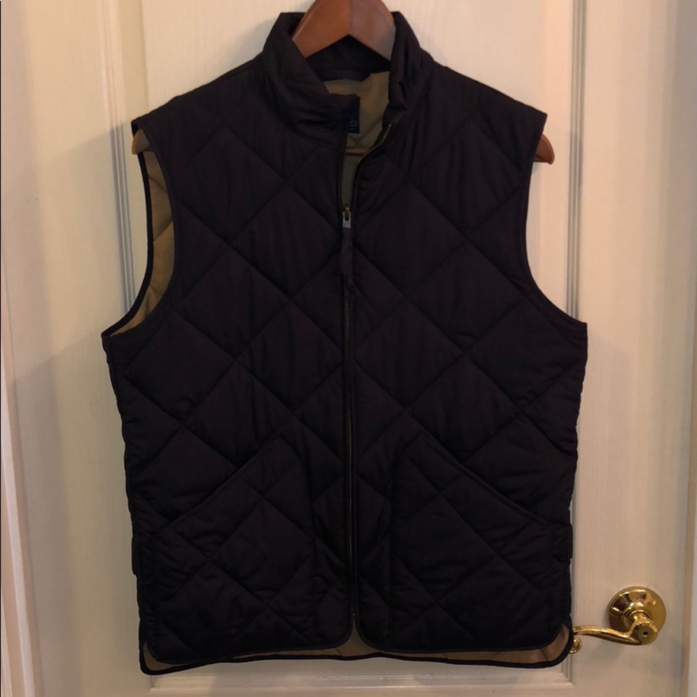 J Crew Quilted Vest (Small) Blue